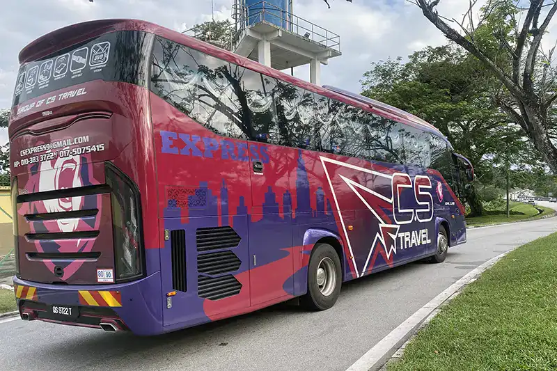 Express bus used for a Cameron Highlands day trip from Kuala Lumpur
