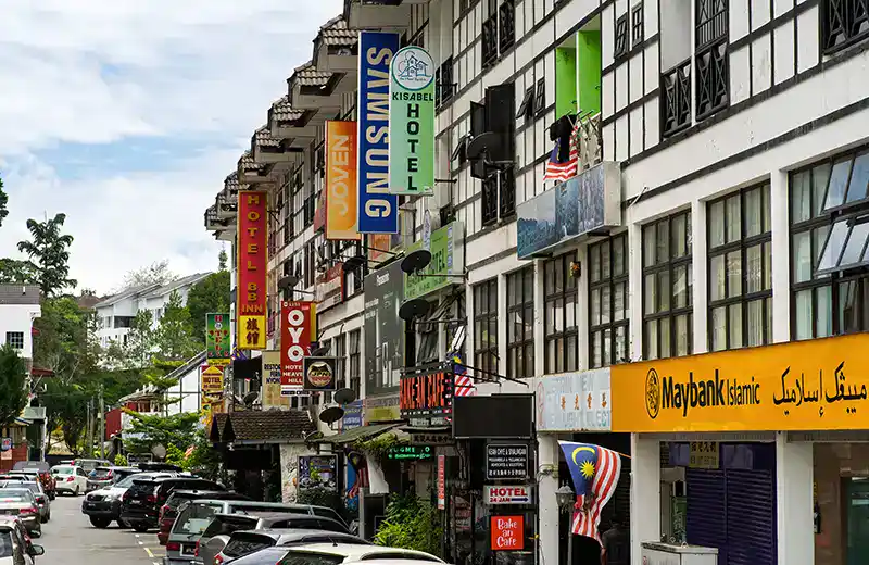 Hotels and guesthouses in Tanah Rata town, Cameron Highlands, Malaysia