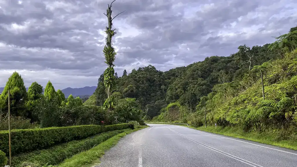 Simpang Pulai road route from Penang to Cameron Highlands on the way to Taman Negara Pahang