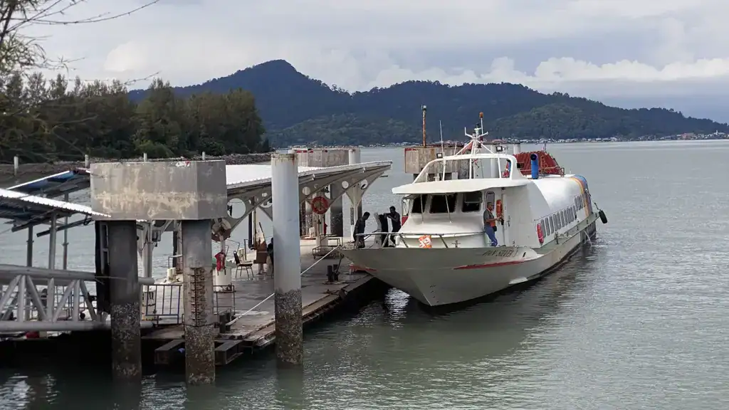 Ferry boarding at Marina Island Jetty for Pangkor Island
